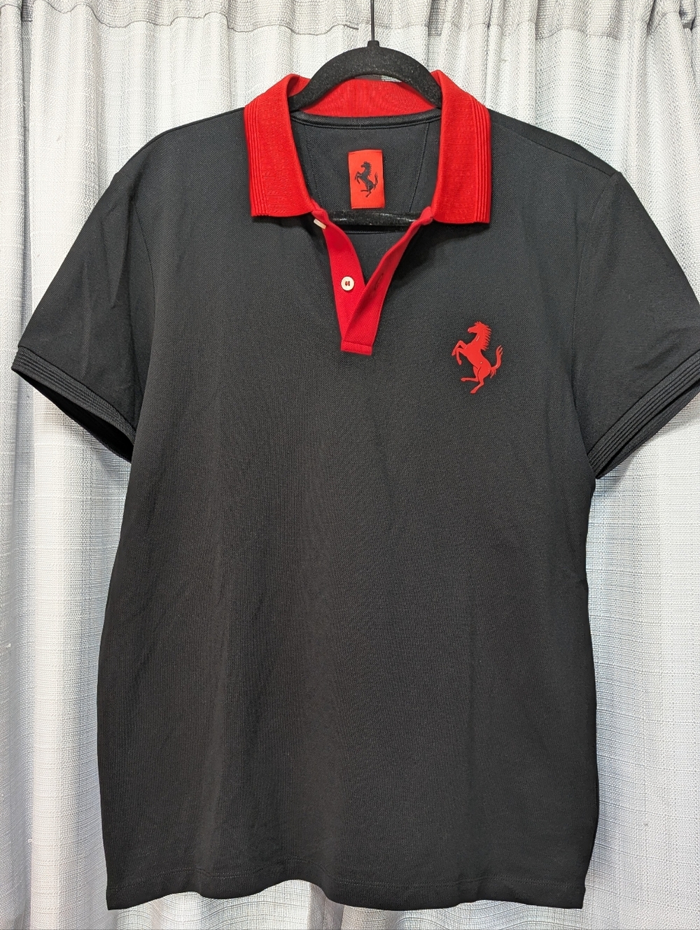 Black & Red Polo Shift Ferrari Size L